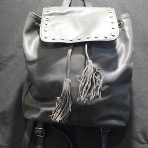 FAUX Leather Dark GREY BACKPACK